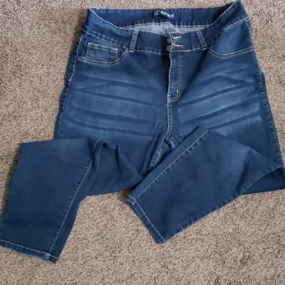Blue savvy cropped jeans